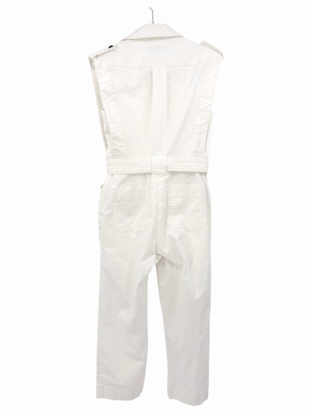 BANANA REPUBLIC Utility Jumpsuit in White Linen-Blend XS - Picture 8 of 11